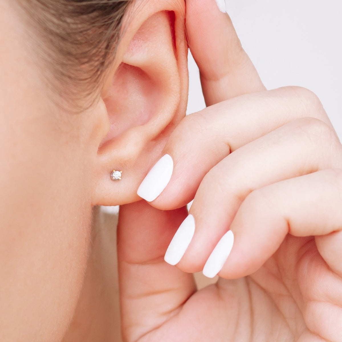 Sterling Silver Rose Gold Plated 2 - 8 mm CZ Studs
