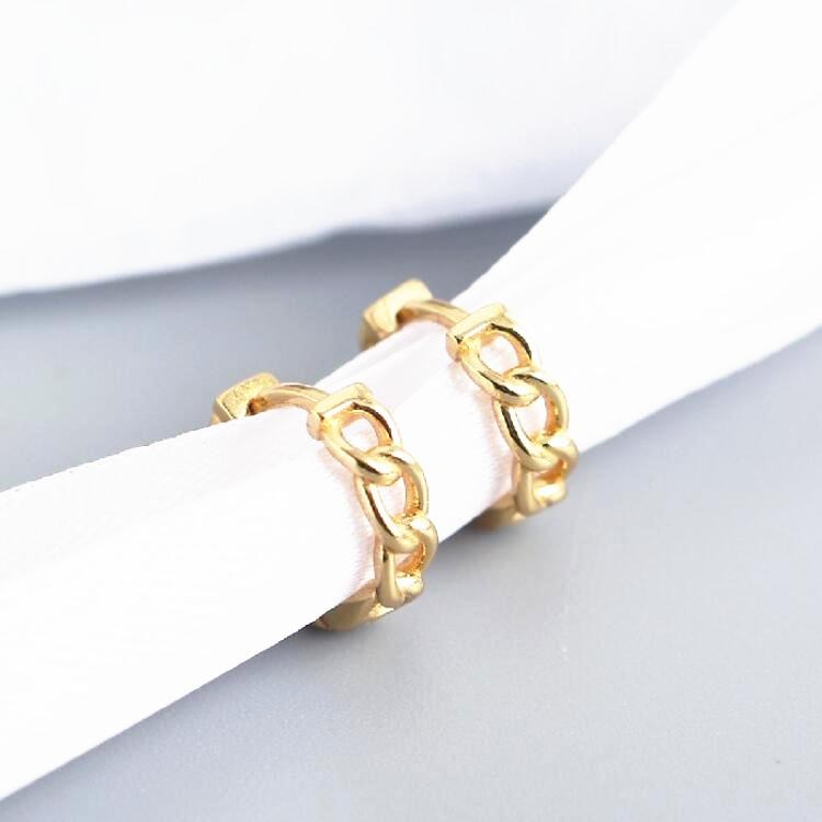 Sterling Silver Gold / Rhodium Plated Hoops