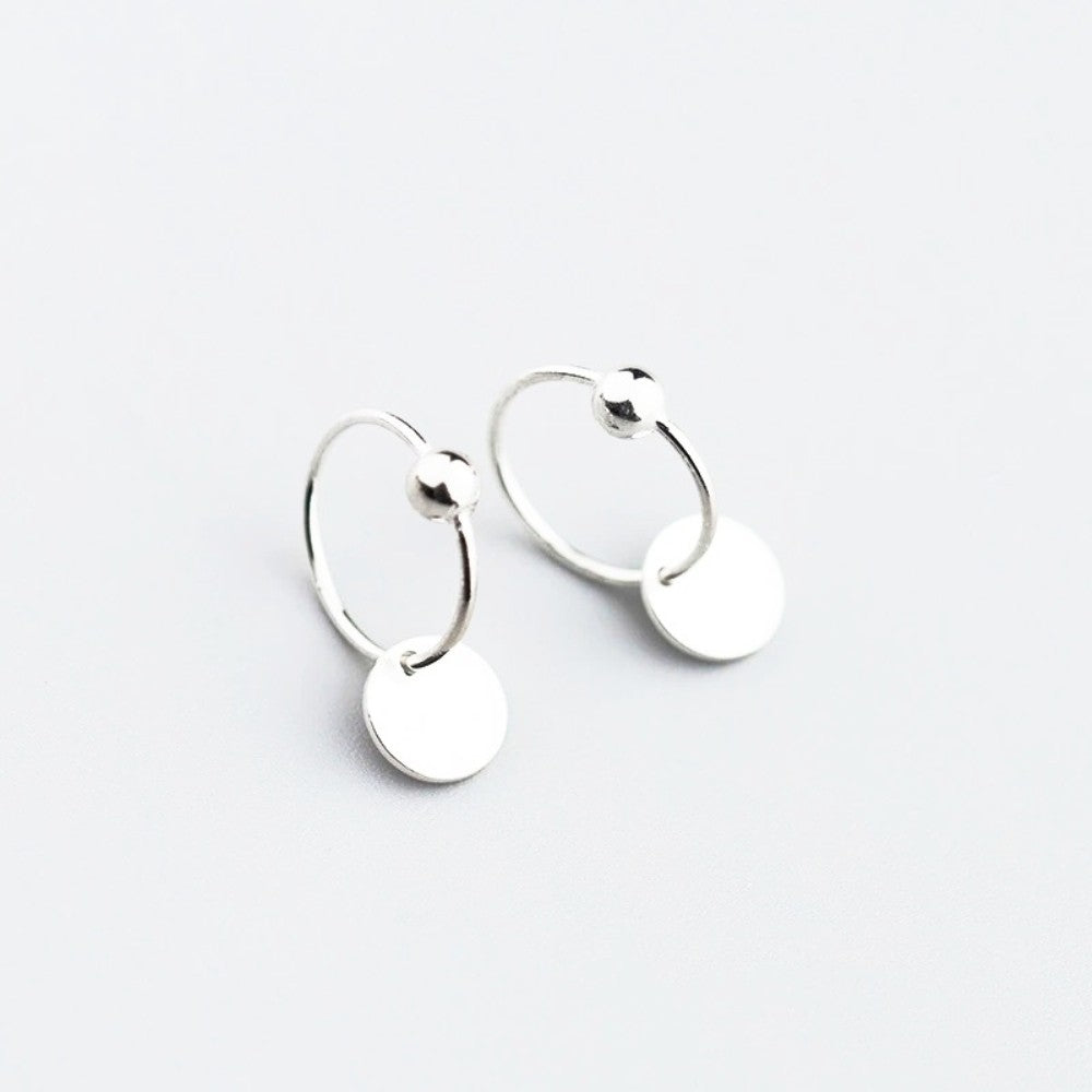 Sterling Silver Hoops with Charms
