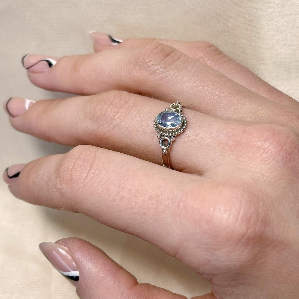 Sterling Silver Blue Topaz Ring