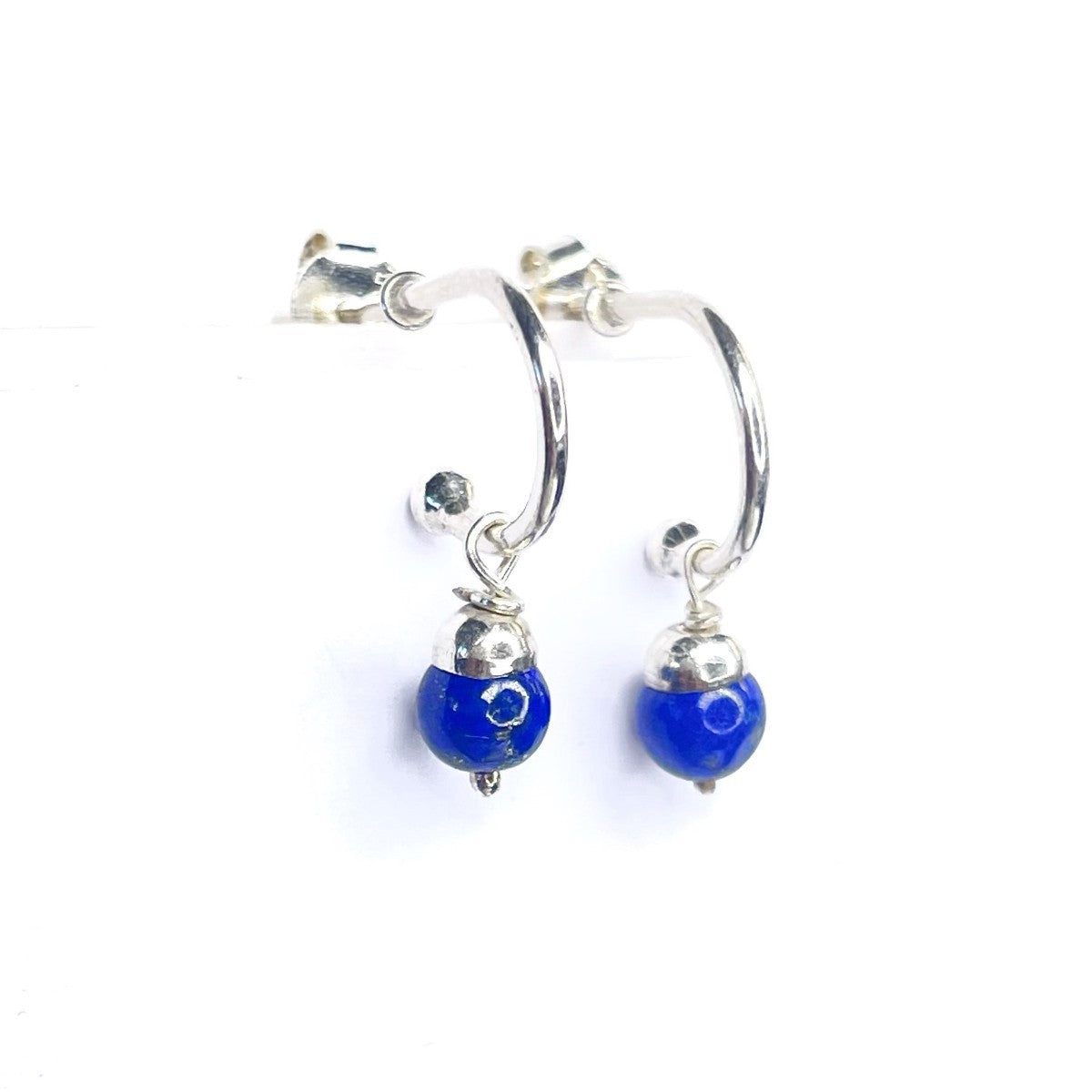 Sterling Silver Lazurite Drop Earrings