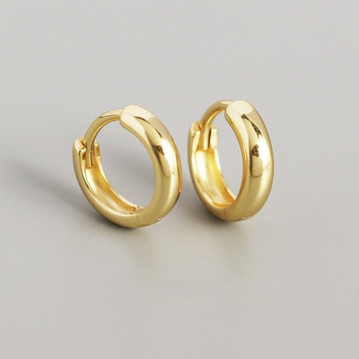 Sterling Silver Rhodium Plated Hoops