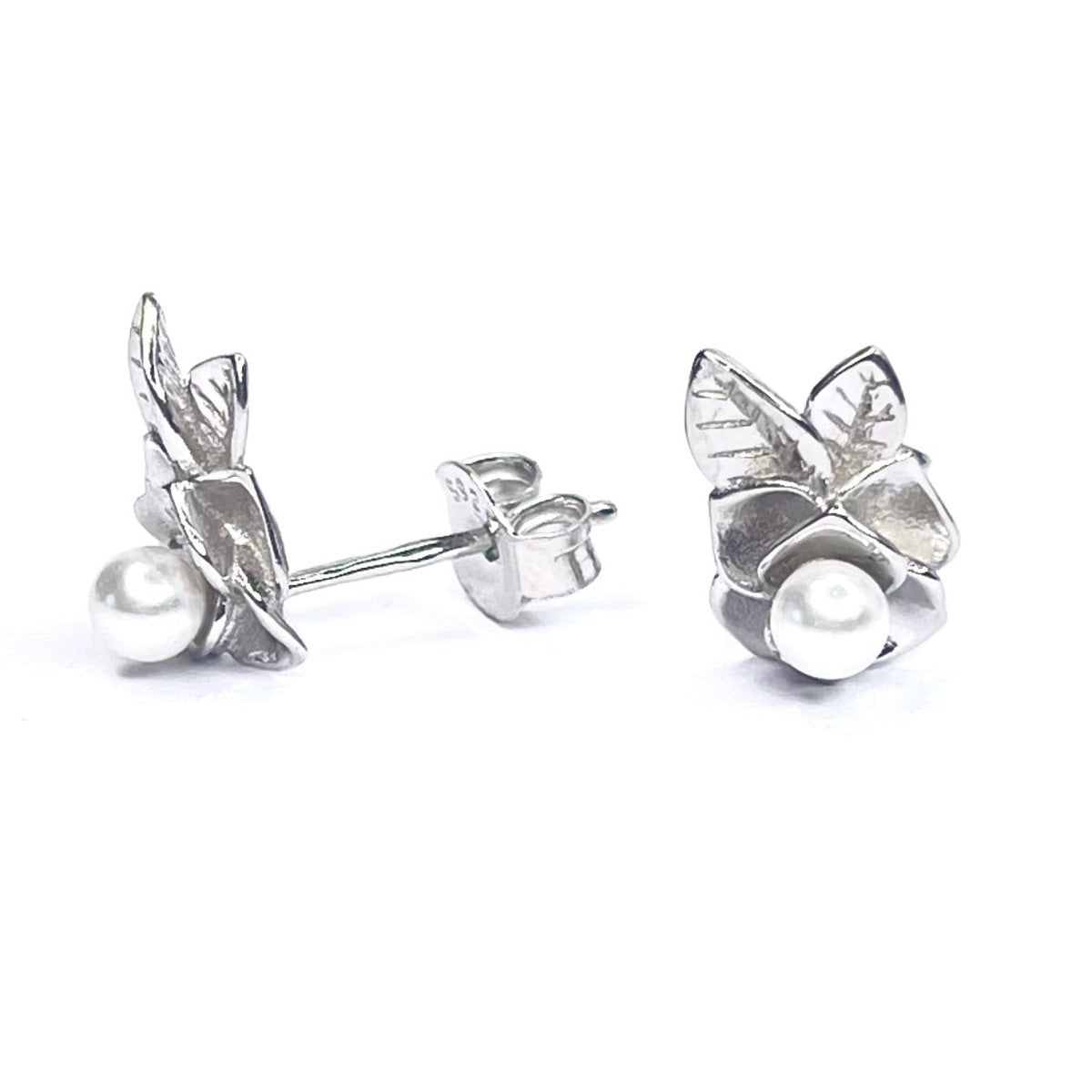 Sterling Silver Pearl Studs