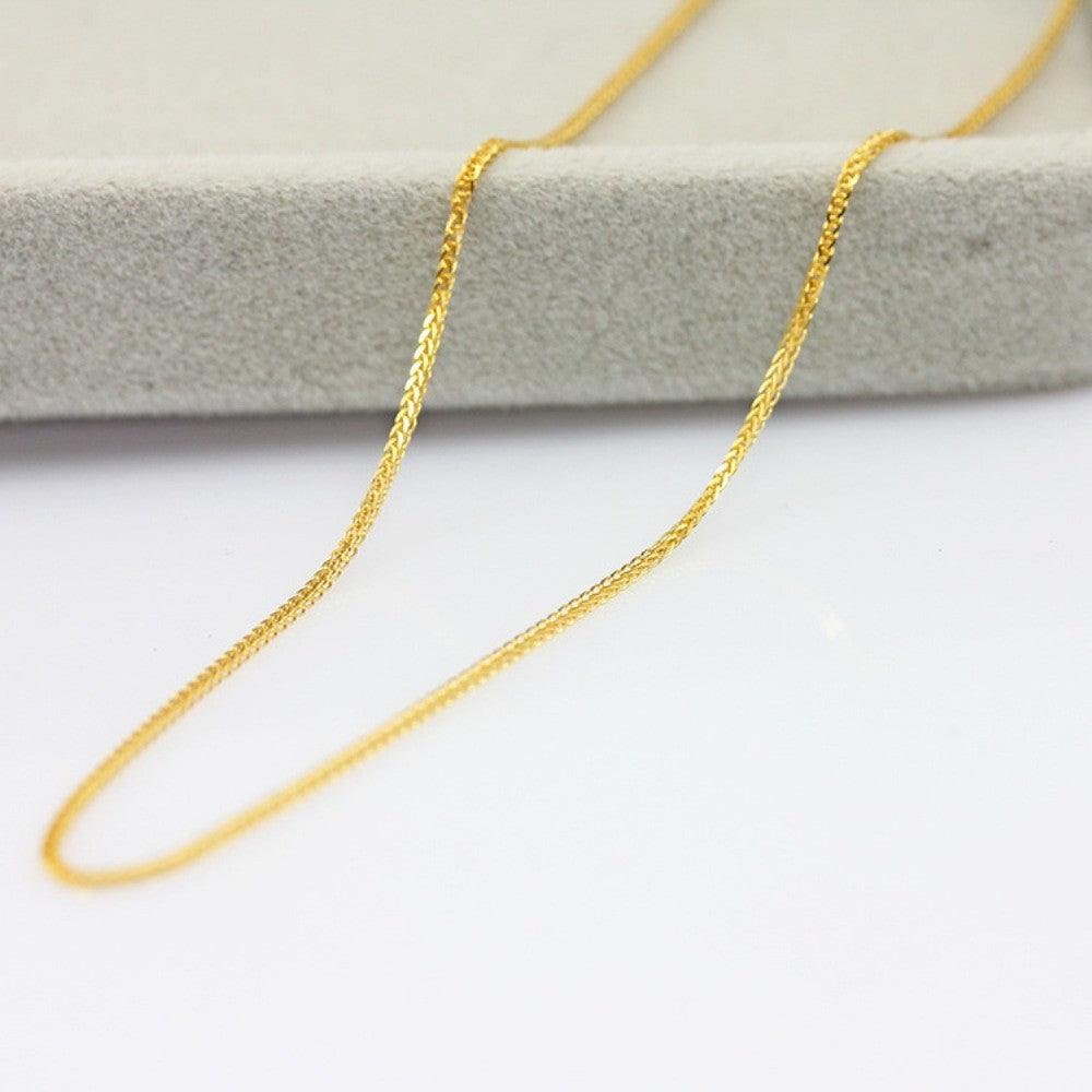 Sterling Silver Gold Plated 1 mm Chopin Chain