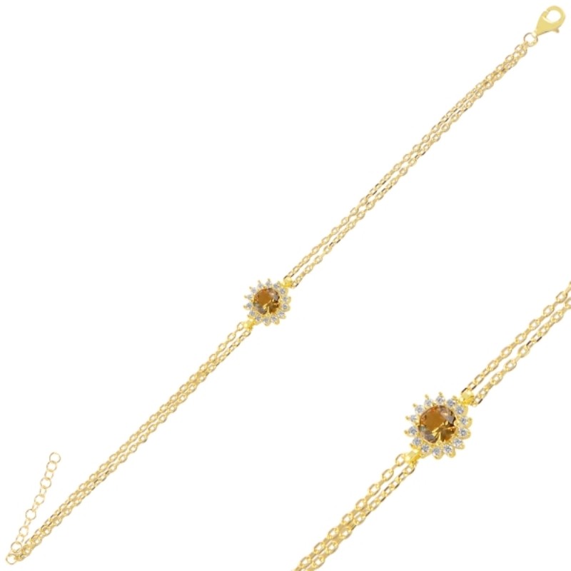 Sterling Silver Gold Plated Zultanite Bracelet