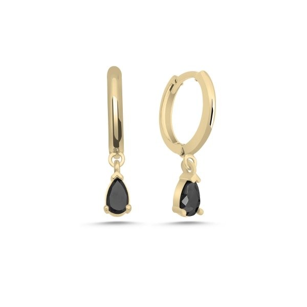 Sterling Silver Gold Plated Hoops with Charms