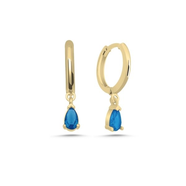 Sterling Silver Gold Plated Hoops with Charms