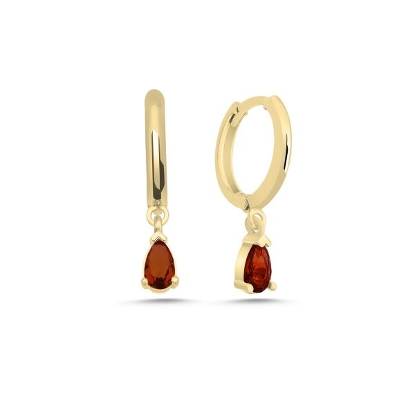 Sterling Silver Gold Plated Hoops with Charms