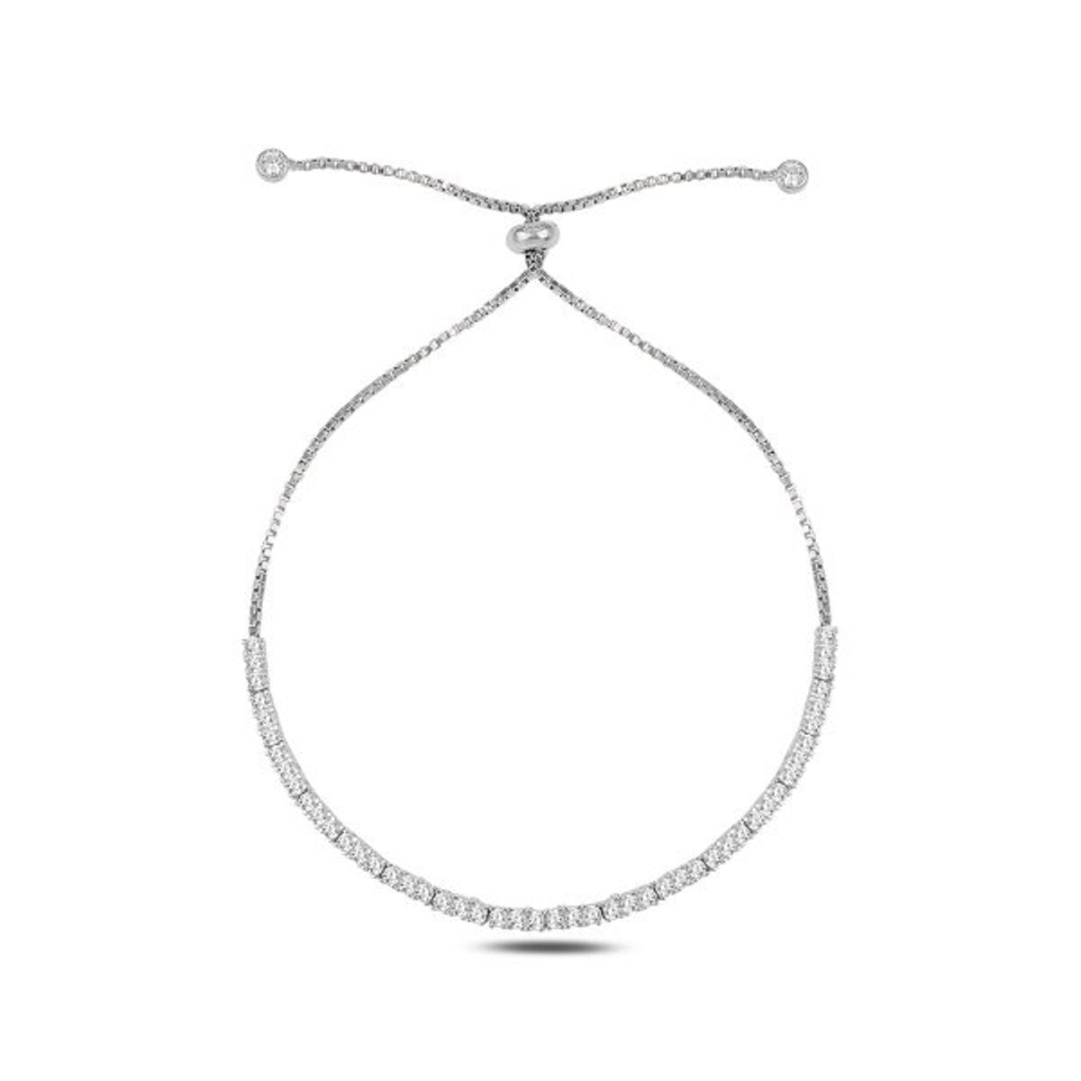 Sterling Silver Rhodium Plated 1.5 mm Tennis Bracelet