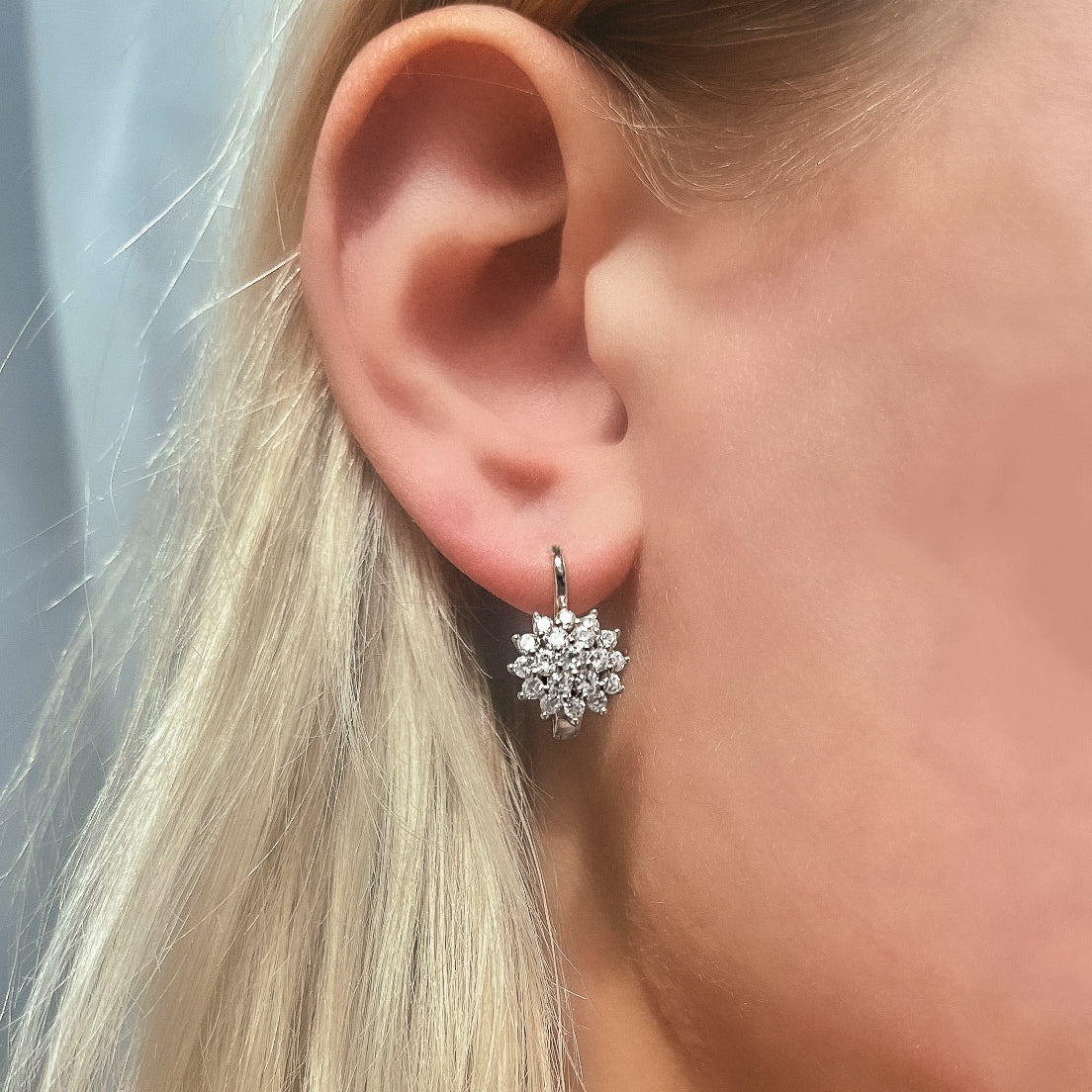 Sterling Silver English Lock Earrings