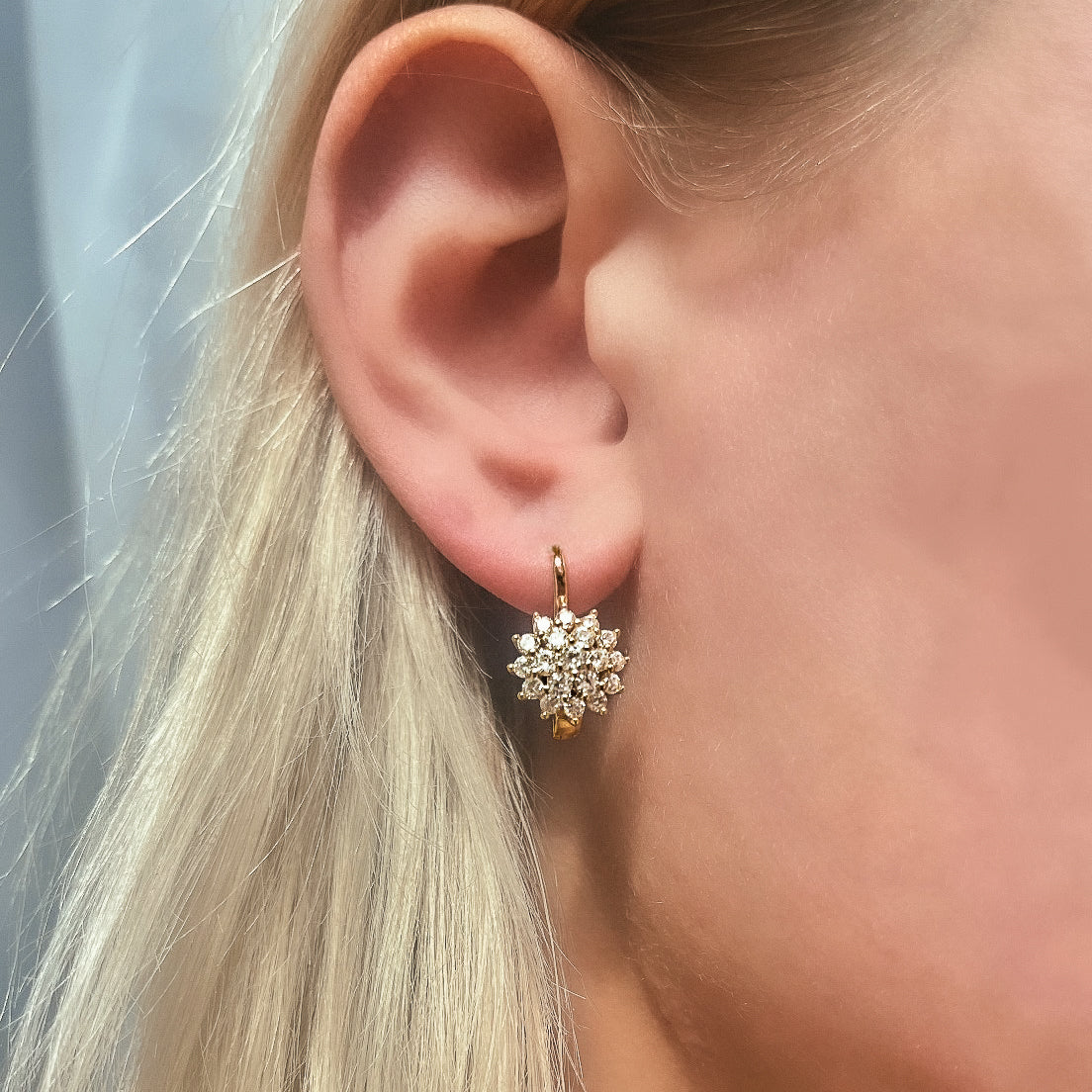 Sterling Silver English Lock Earrings