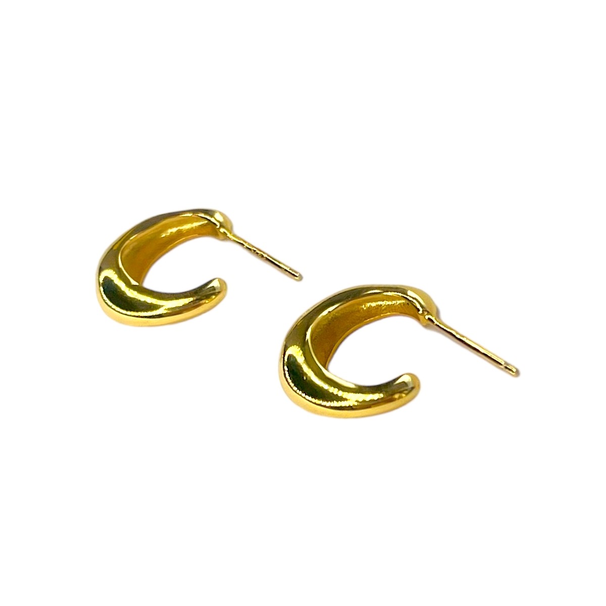 Sterling Silver Gold Plated Vintage Earrings