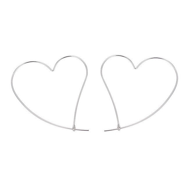 Sterling Silver Hearts - Hoops