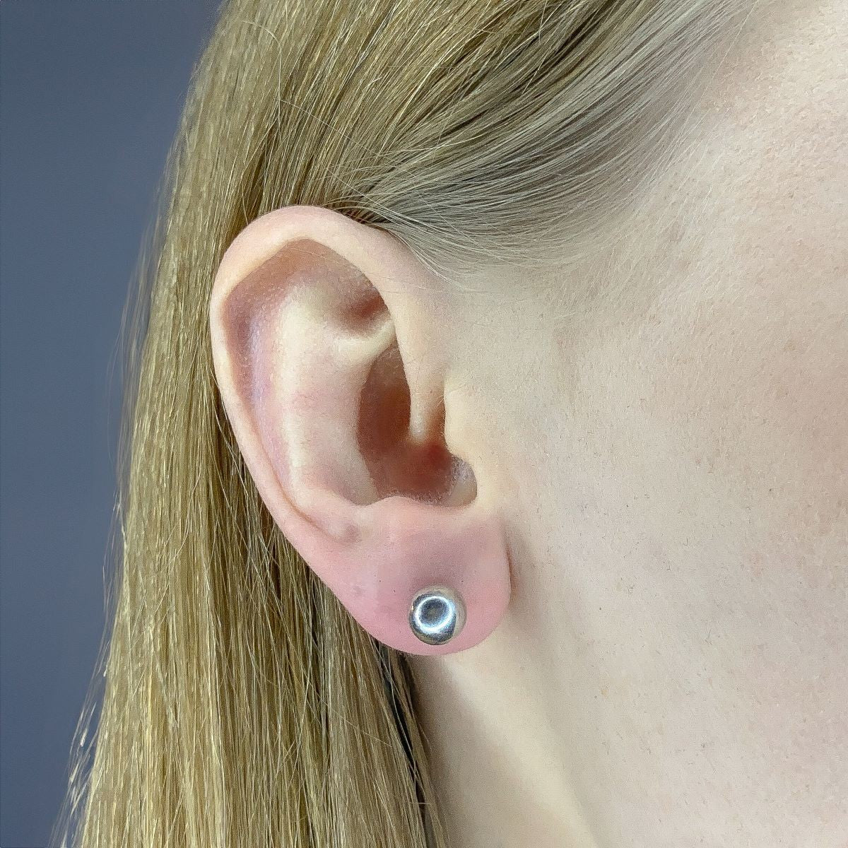 Sterling Silver Rhodium Plated 2 - 6 mm Bead Studs