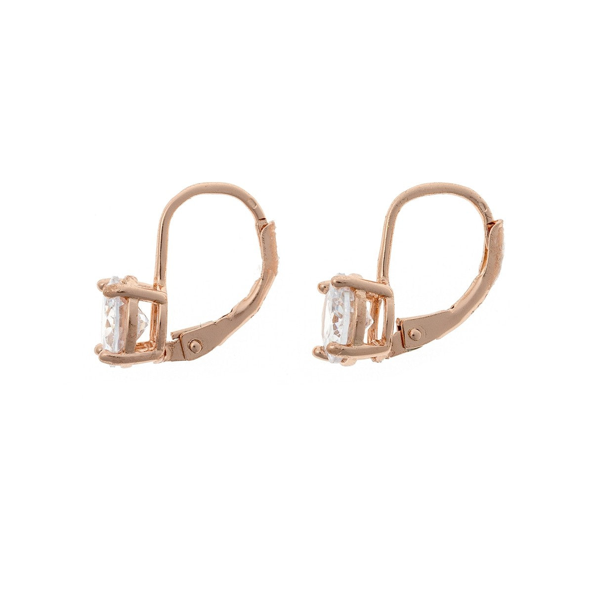 Sterling Silver CZ Drop Earrings