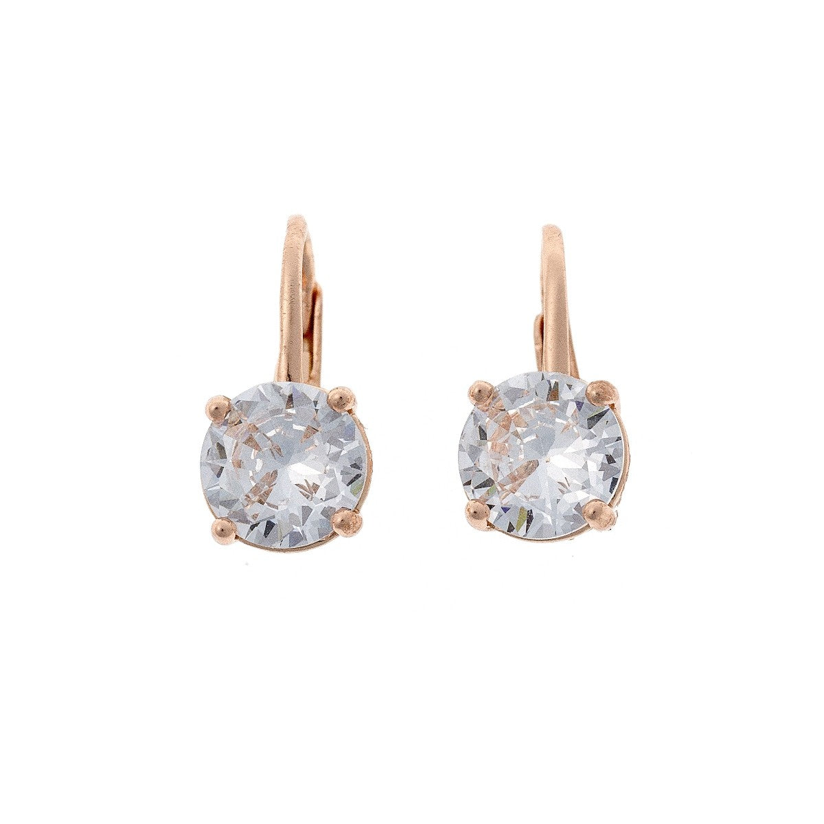 Sterling Silver CZ Drop Earrings