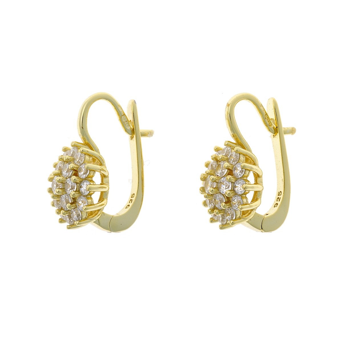 Sterling Silver English Lock Earrings