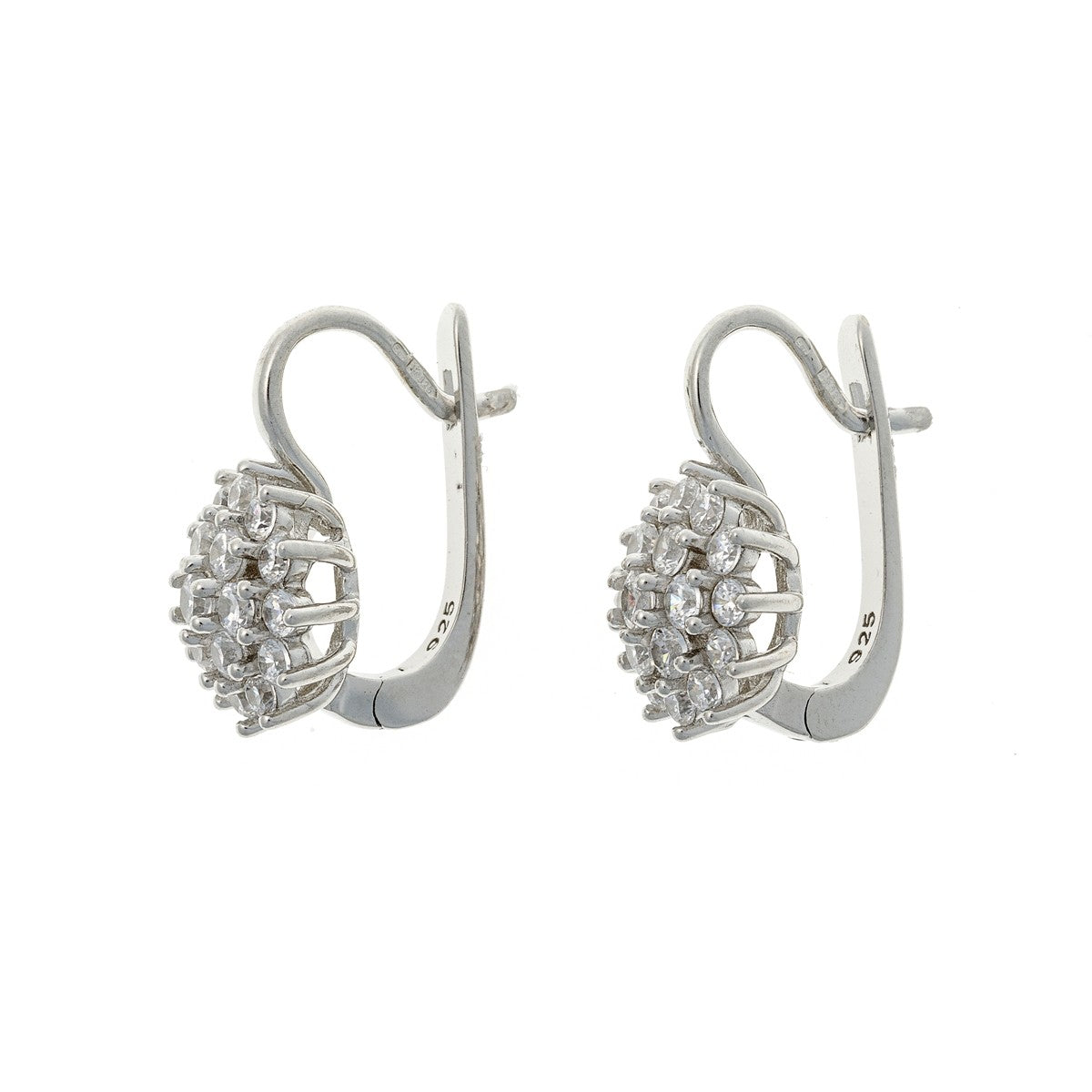 Sterling Silver English Lock Earrings
