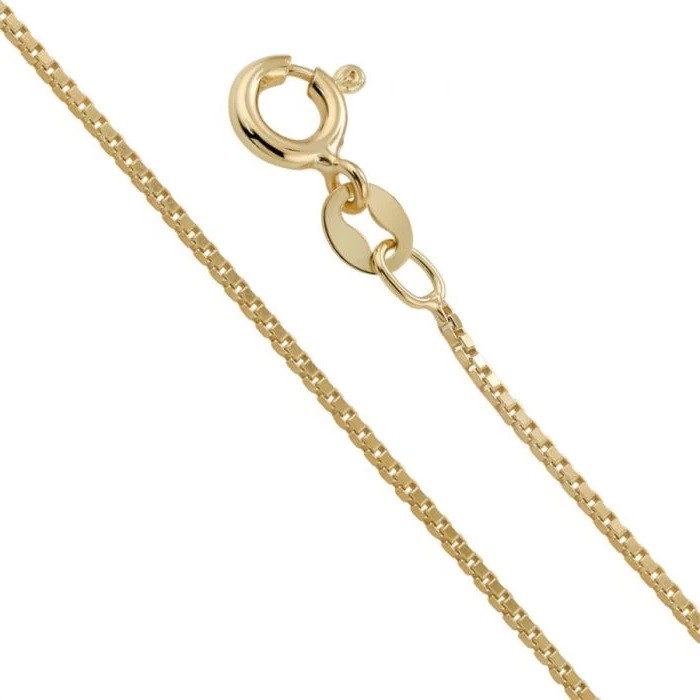 Sterling Silver Gold Plated Box Chain