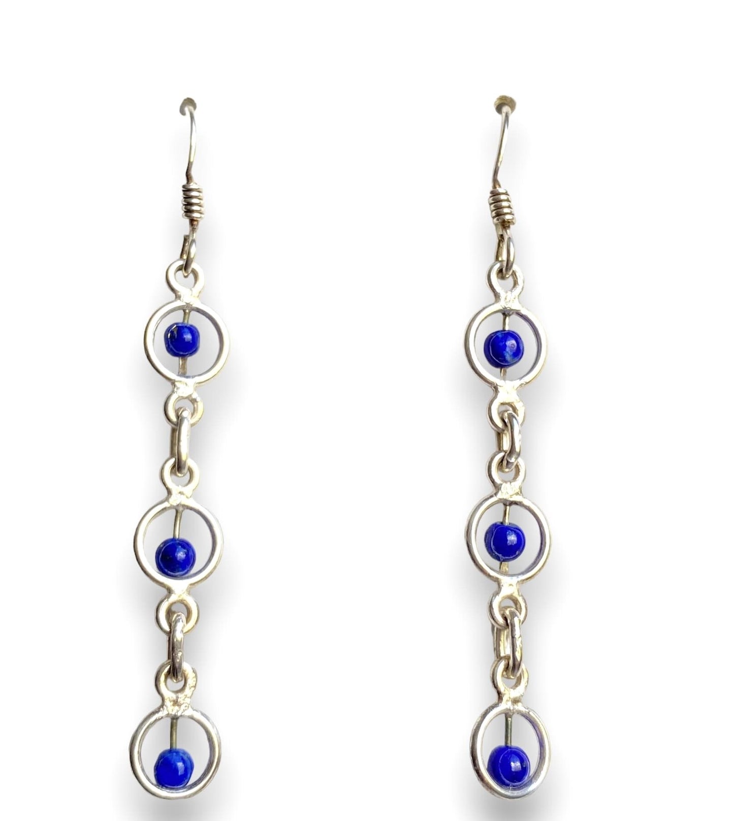 Sterling Silver Lazurite Drop Earrings