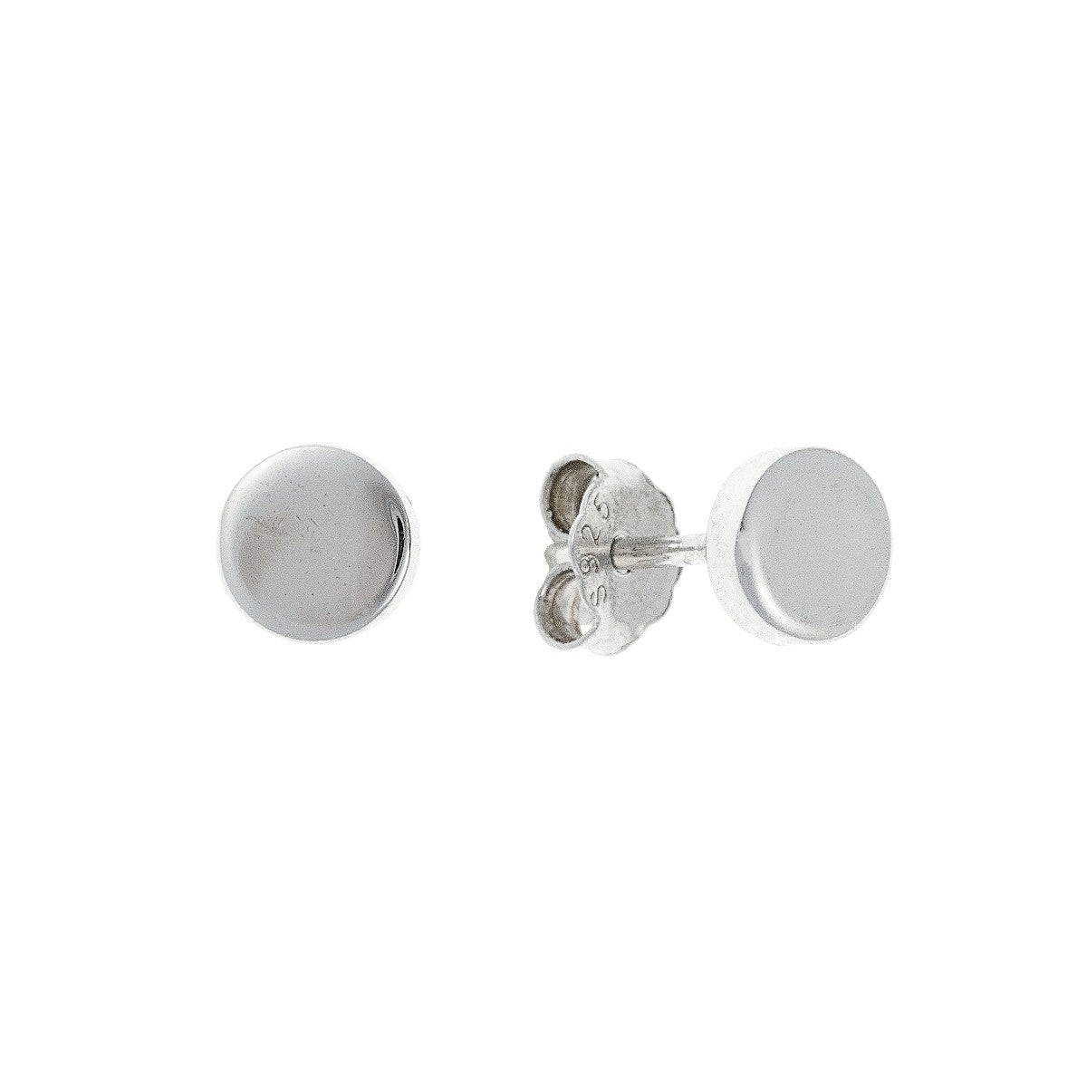 3 - 8 mm sidabriniai rodžiuoti apvalūs auskarai