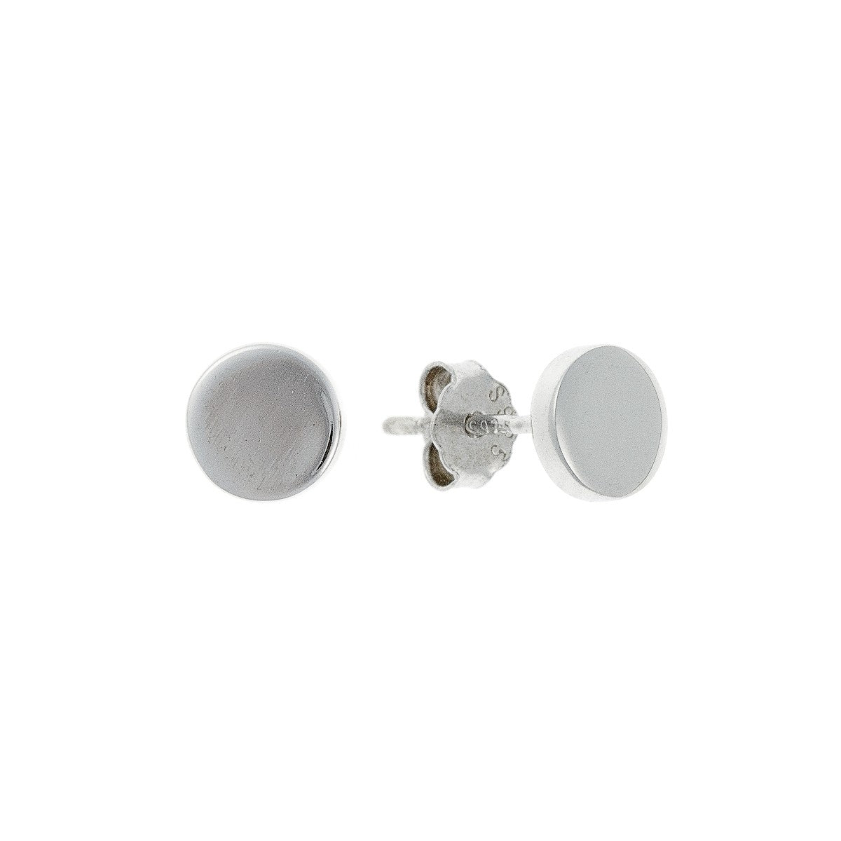 3 - 8 mm sidabriniai rodžiuoti apvalūs auskarai