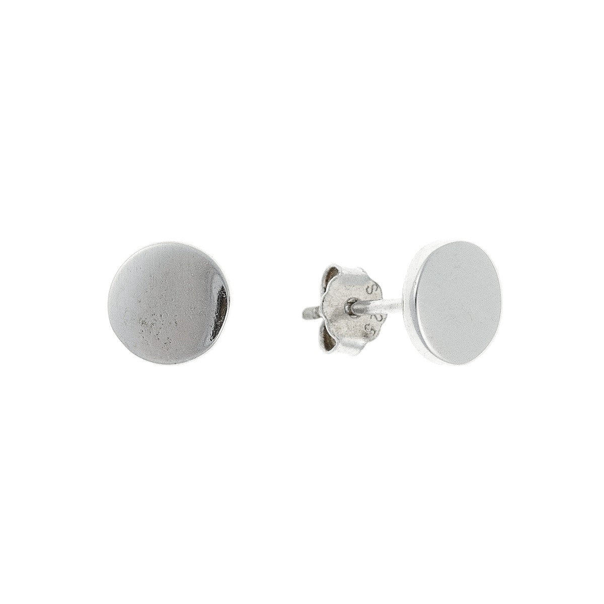 3 - 8 mm sidabriniai rodžiuoti apvalūs auskarai