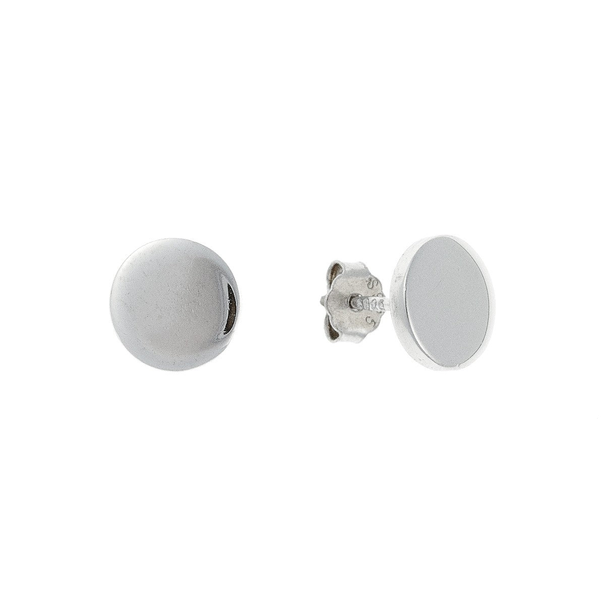 3 - 8 mm sidabriniai rodžiuoti apvalūs auskarai
