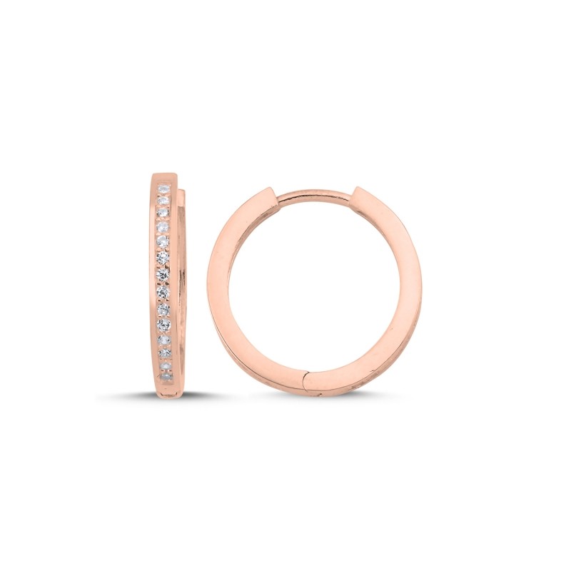 Silver Rhodium / Gold / Rose Gold Plated 12 - 20 mm CZ Hoops
