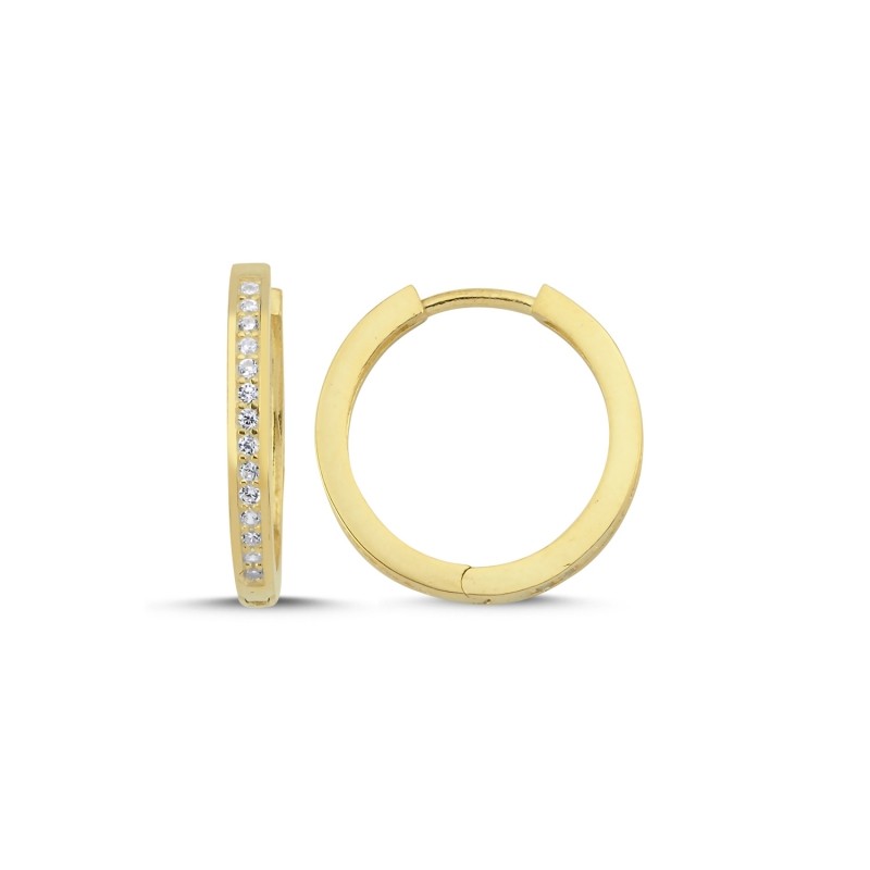 Silver Rhodium / Gold / Rose Gold Plated 12 - 20 mm CZ Hoops