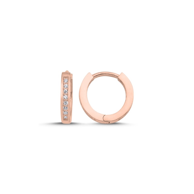 Silver Rhodium / Gold / Rose Gold Plated 12 - 20 mm CZ Hoops