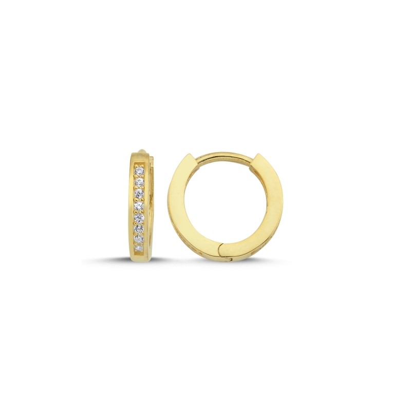 Silver Rhodium / Gold / Rose Gold Plated 12 - 20 mm CZ Hoops