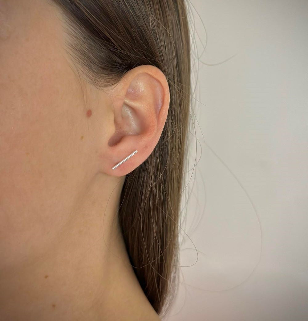 Sterling Silver Two - Piece Earrings