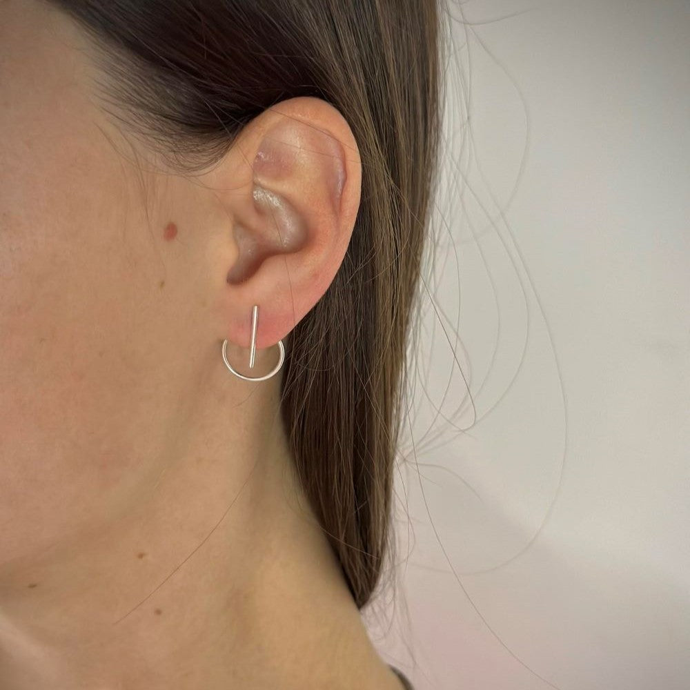 Sterling Silver Two - Piece Earrings