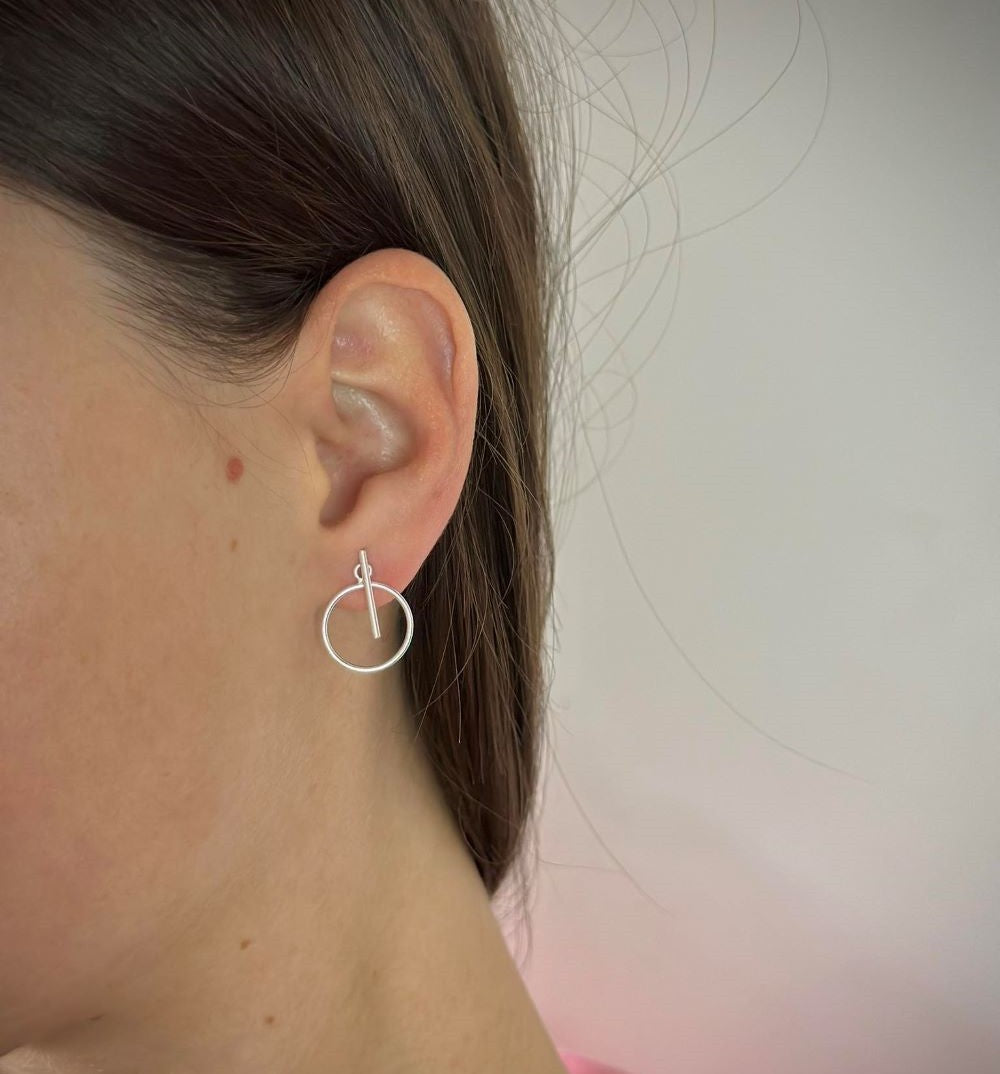 Sterling Silver Two - Piece Earrings