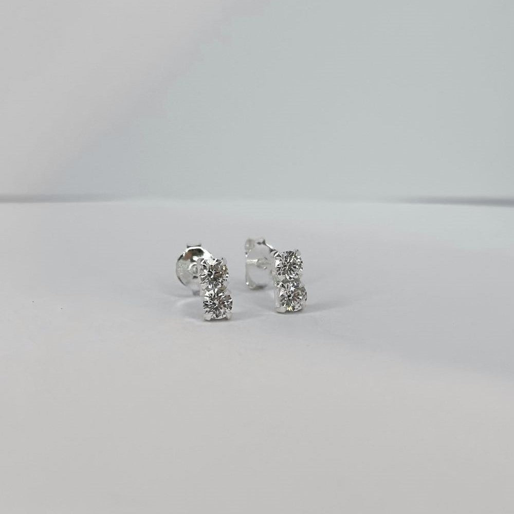 Sidabriniai vinukai su cirkoniais