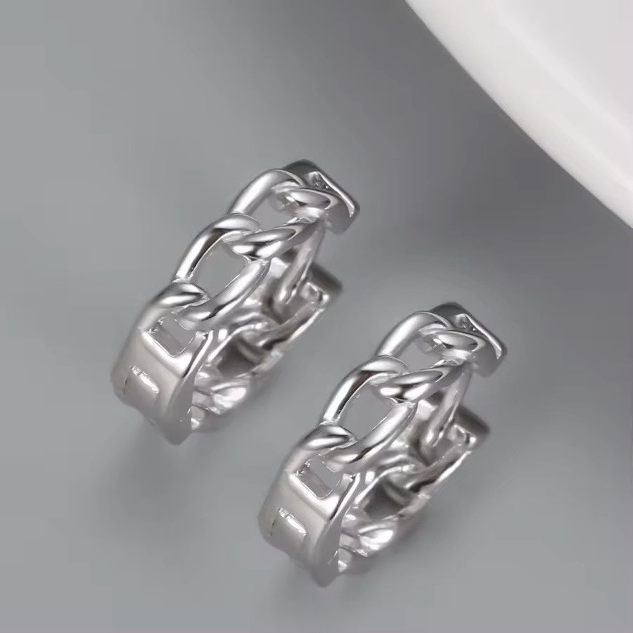 Sterling Silver Gold / Rhodium Plated Hoops