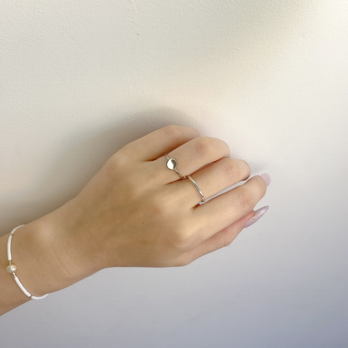 Sterling Silver Rhodium Plated Minimalist Ring