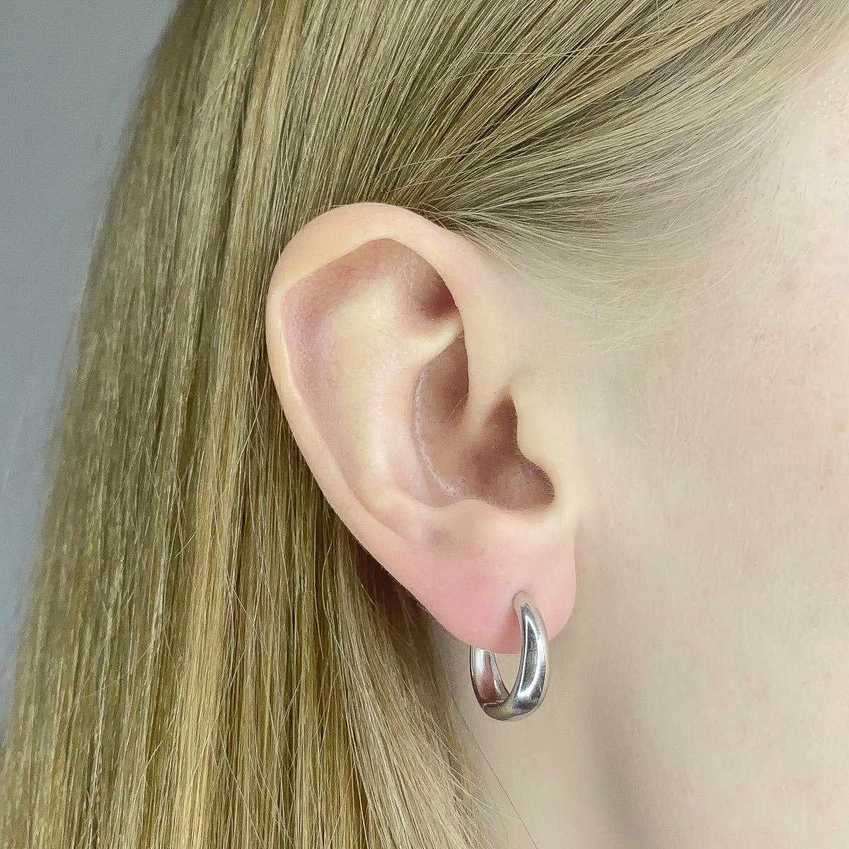 Sterling Silver Wide Hoops