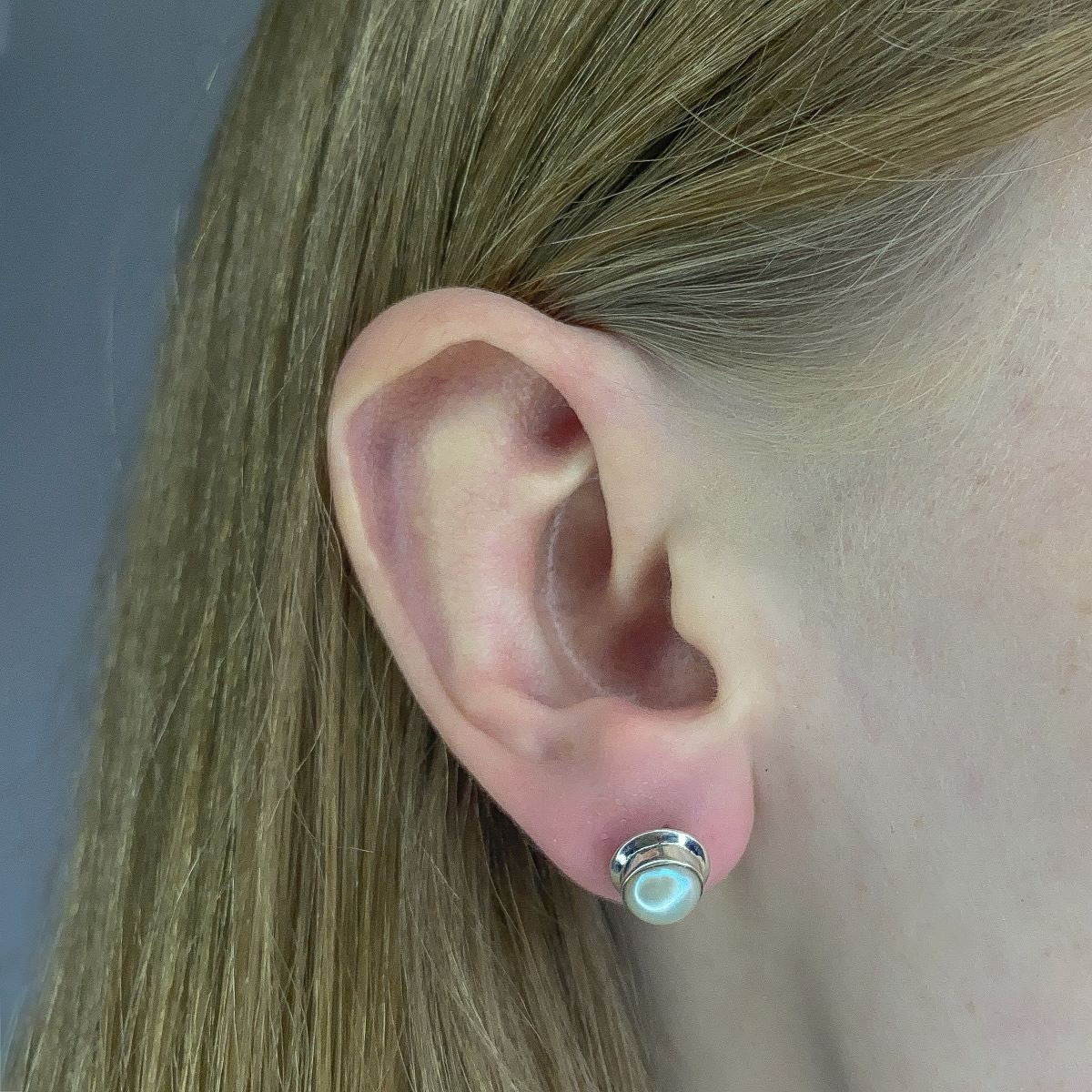 Sterling Silver Pearl Studs