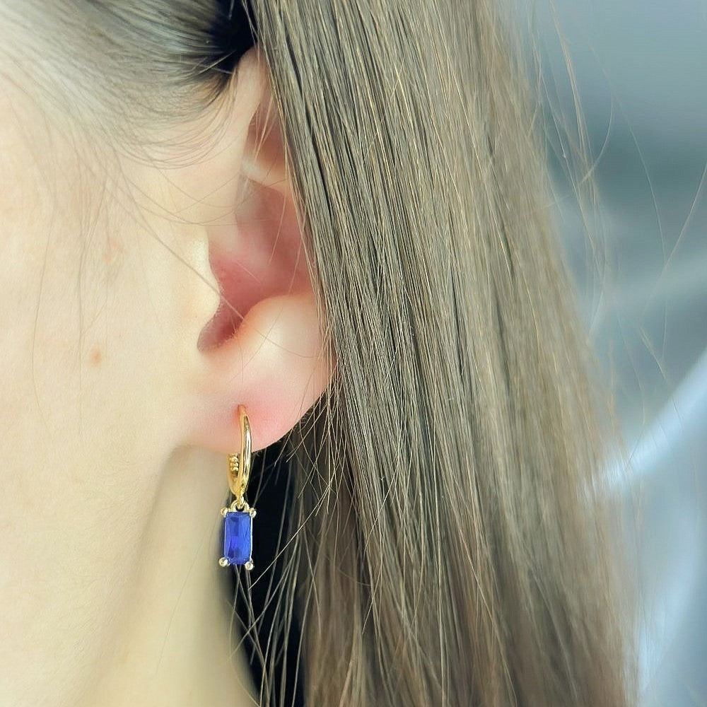 Sterling Silver Gold Plated Hoops with Charms