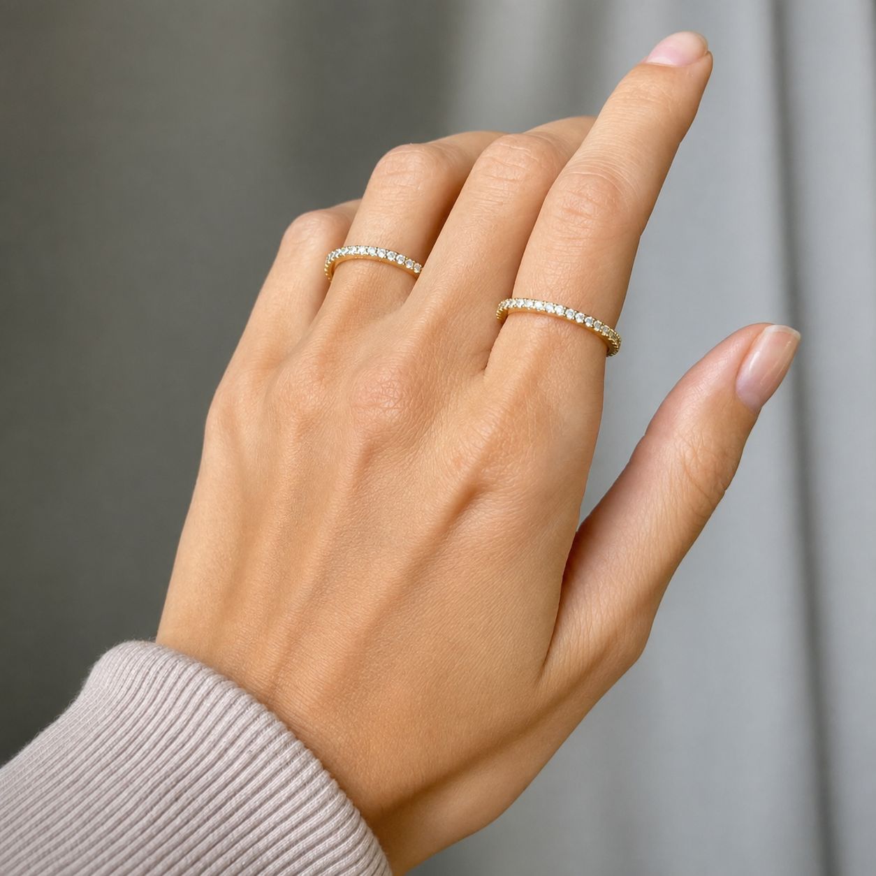 1,5mm storio sidabrinis auksuotas žiedas su cirkoniais