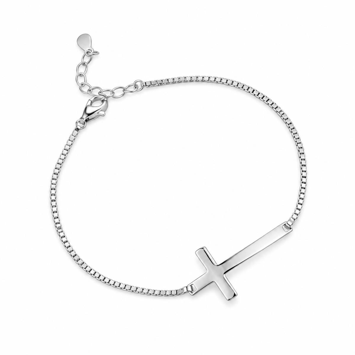 Sterling Silver Gold Plated Cross Bracelet