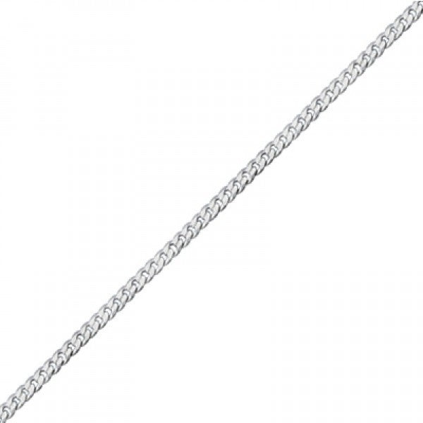 2,2-3,6 g 40-70 cm sidabrinė grandinėlė "Curb"