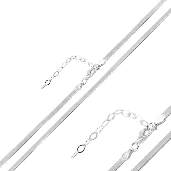 40-45 cm 5g sidabrinė grandinėlė "Flat chain"