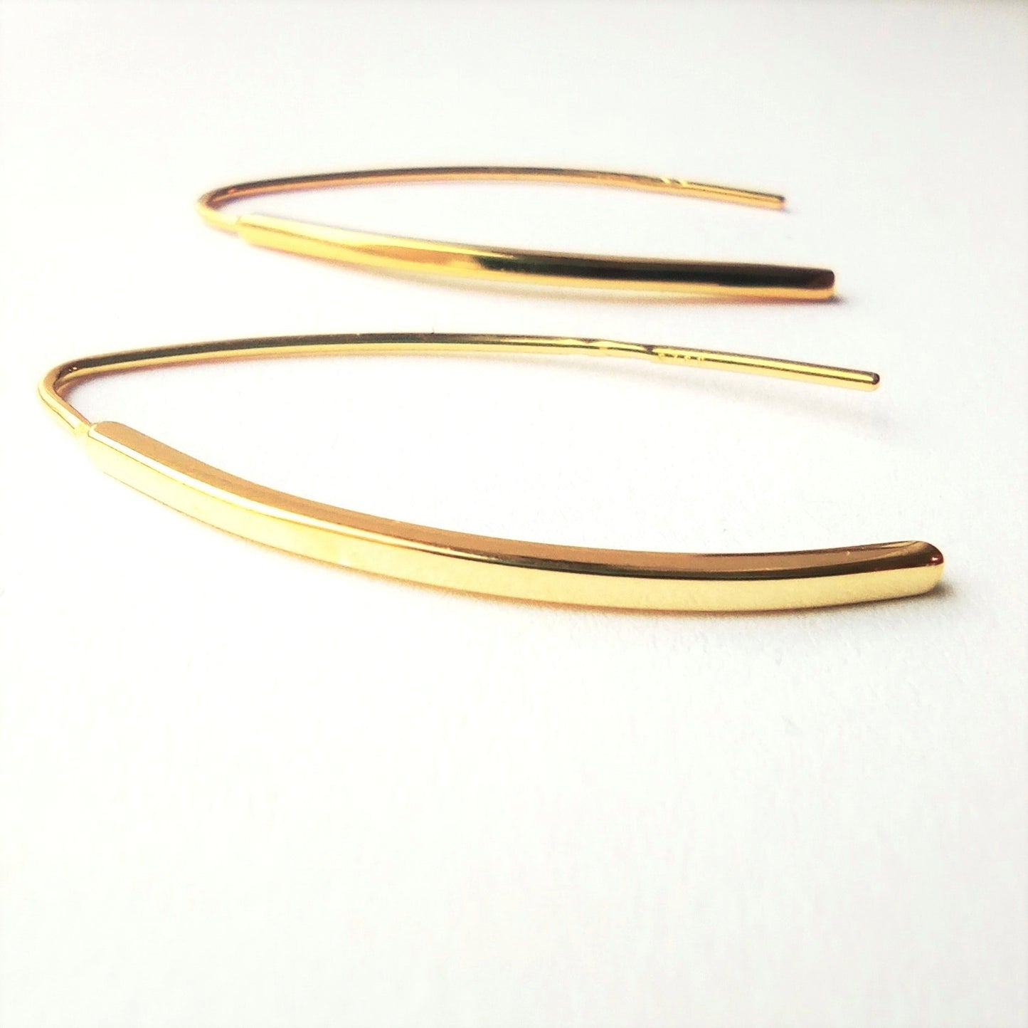 Sterling Silver Gold Plated Drop Earrings