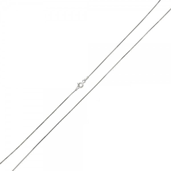 40-55 cm sidabrinė rodžiuota grandinėlė "Diamond Cut Snake"