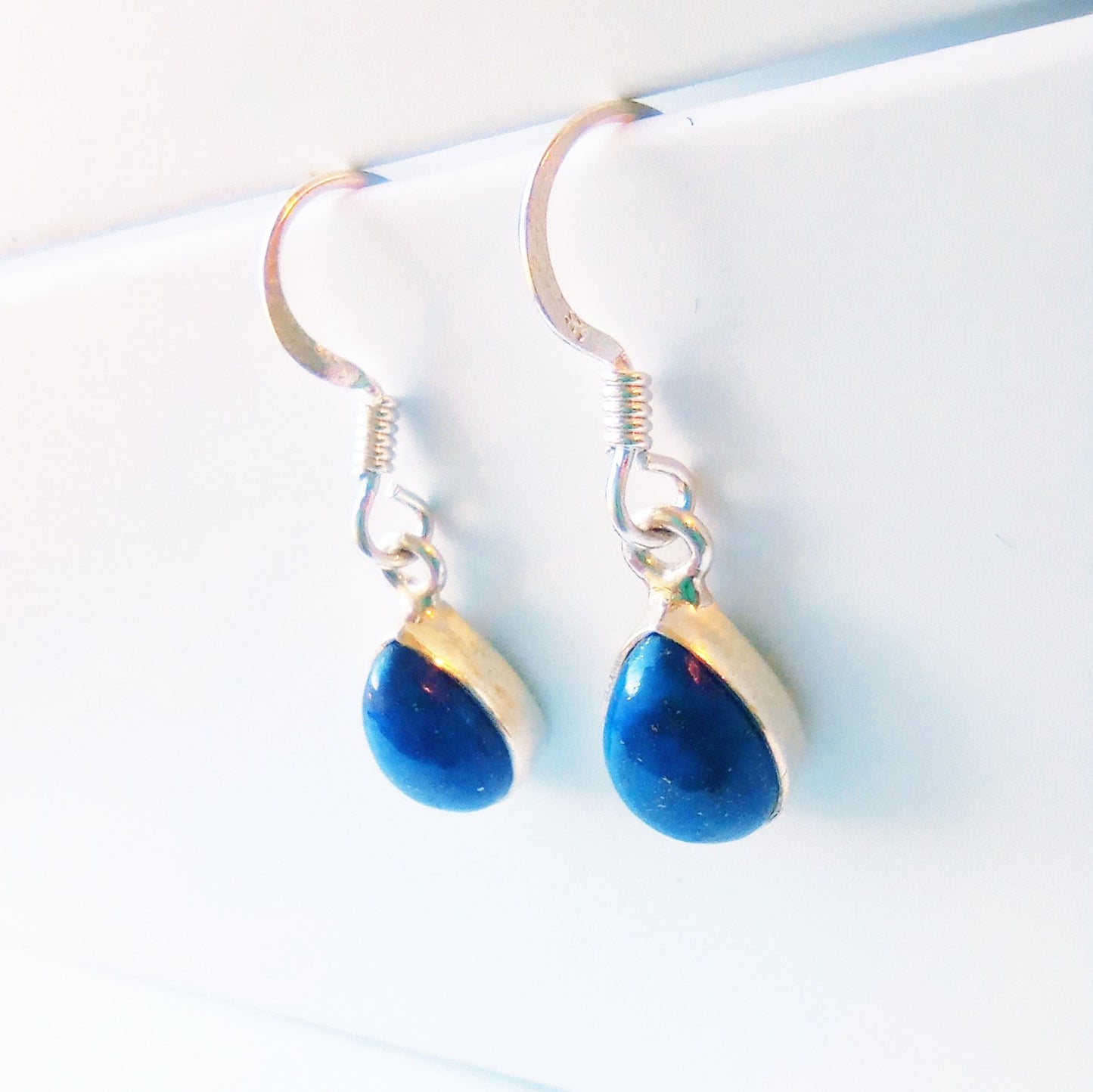 Sterling Silver Lazurite Drop Earrings