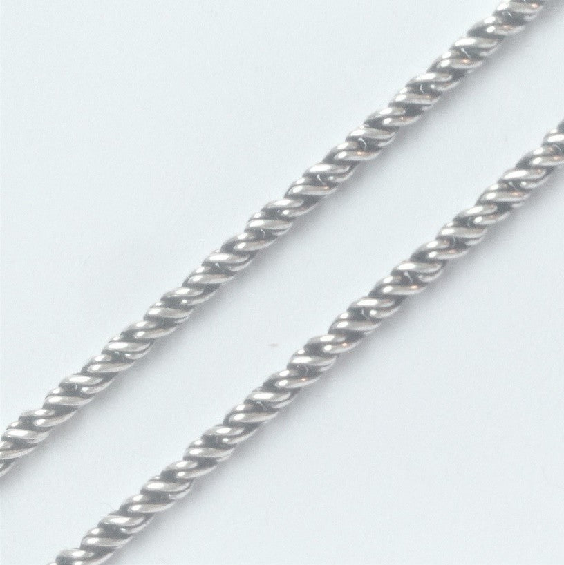 Oxidized Silver 2 mm Twist Chain