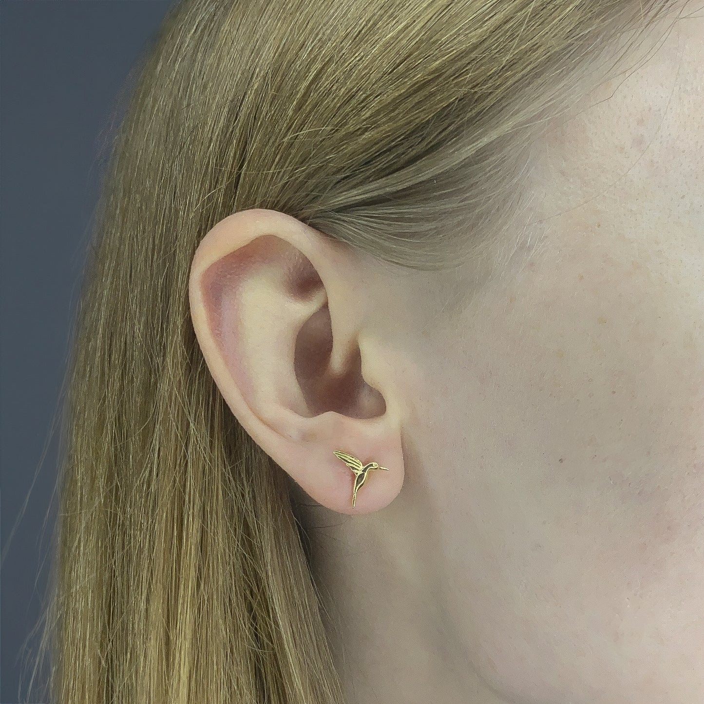 Sterling Silver Hummingbird Studs